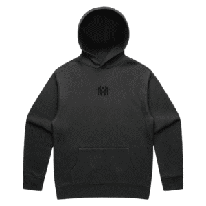 Embroidered Emblem Hood Faded Black