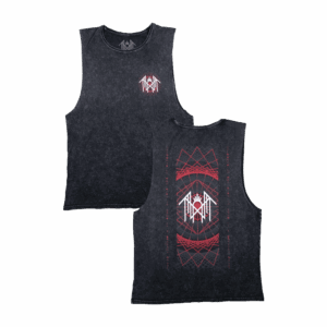 Geometric Tank Faded Black